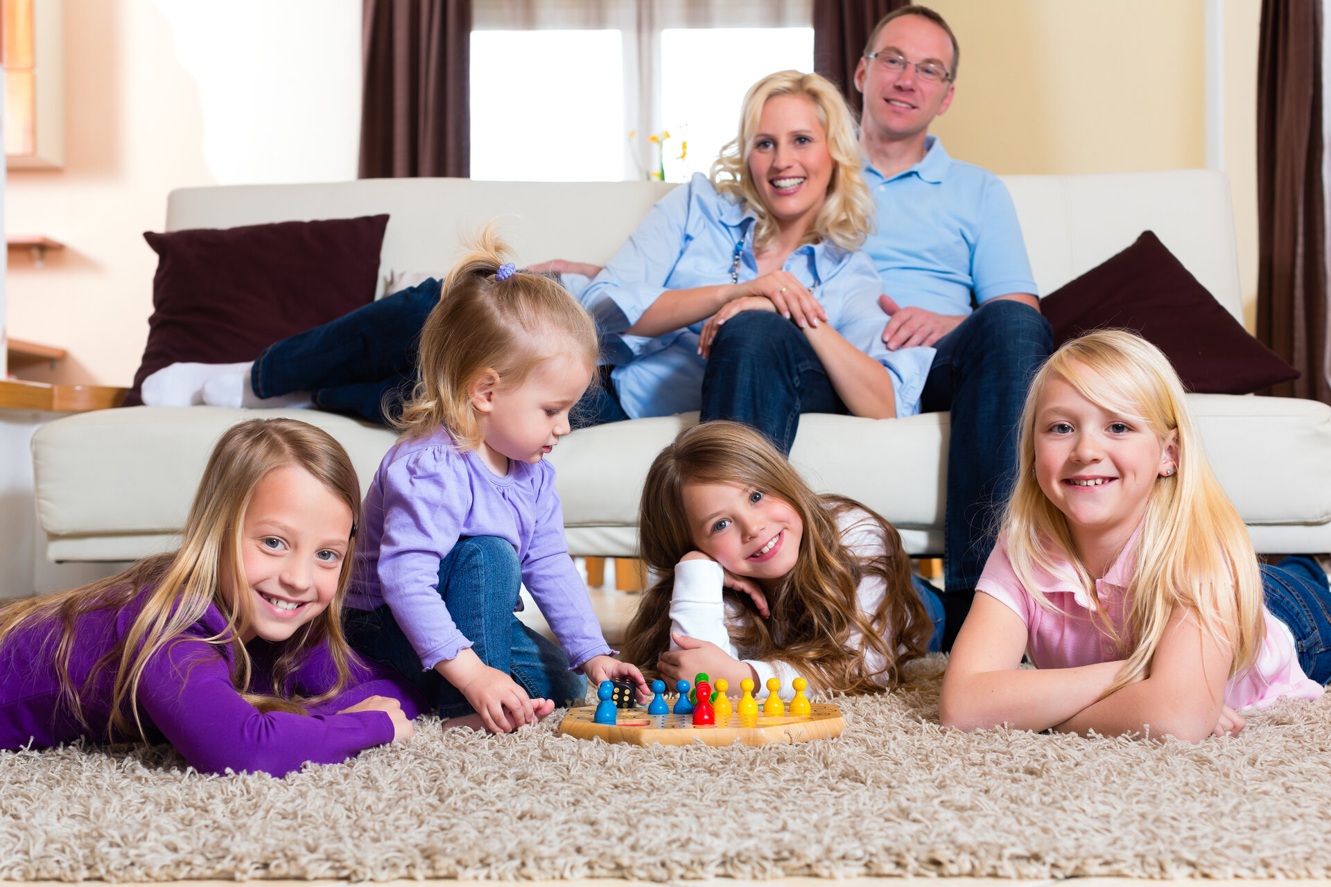 Family enjoying a clean home after All Pro Chem-Dry service